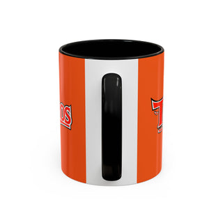 Toros Logo Accent Mug | Orange Black 11oz 15oz Ceramic