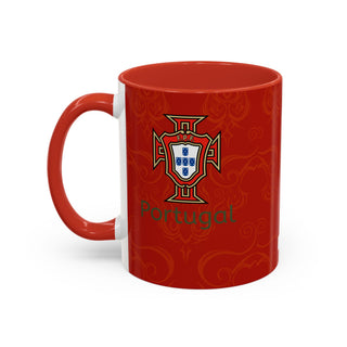 Portugal Crest Accent Coffee Mug | Red Portugal Coffee Mug