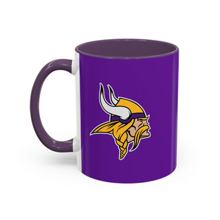 Minnesota Vikings Accent Coffee Mug – Purple & Yellow Team Logo 11/15oz