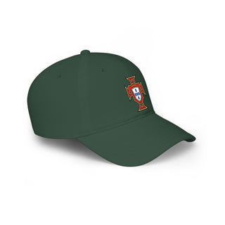 Portugal Cross Emblem Football Cap | Portuguese Printed Red Cap