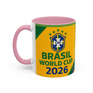 Brasil World Cup 2026 Mug | Yellow Soccer Crest, 11oz or 15oz