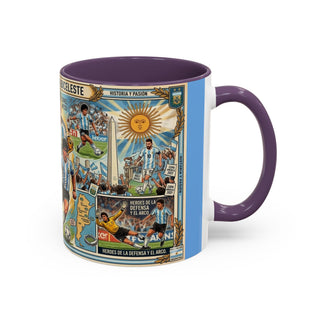 Argentina Soccer Legends Collage Mug | Accent Coffee Mug