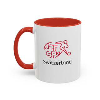 Switzerland Alpine Heritage Coffee Mug | Swiss Mountains, Edelweiss Accent