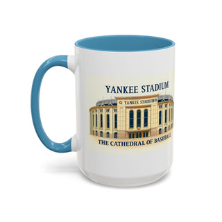 Yankee Stadium Illustration Accent Coffee Mug | Baseball Fan, Sports Collectible