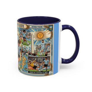 Argentina Soccer Legends Collage Mug | Accent Coffee Mug