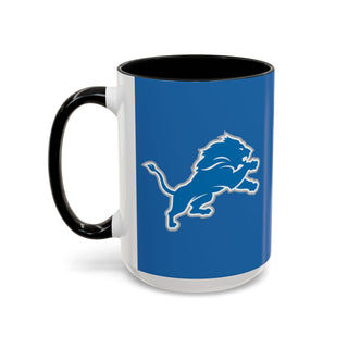 Detroit Lions Accent Coffee Mug — Blue & Black Interior (11/15oz)