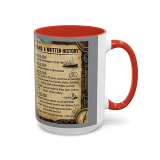 Titanic History Timeline Mug | Accent Coffee Mug