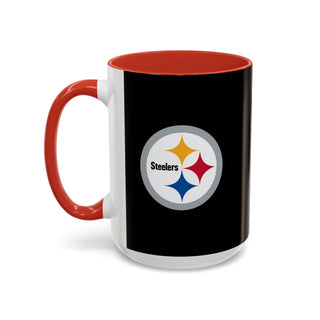 Pittsburgh Steelers Accent Coffee Mug — NFL Team Logo Ceramic (11/15oz)