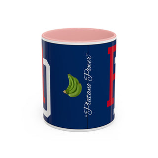 Platano Power Monogram Mug | Accent Coffee Mug | DR Baseball Logo Mug | Dominican Republic Logo Mug