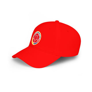 Colombia Football Printed Cap | Red Low Profile Football Cap