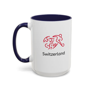 Switzerland Alpine Heritage Coffee Mug | Swiss Mountains, Edelweiss Accent