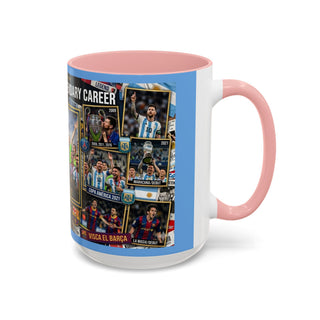 Lionel Messi Legendary Career Mug | World Cup Champion 2022 Accent Coffee Mug