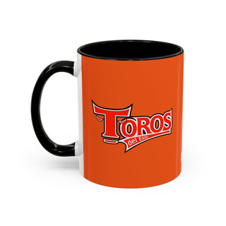 Toros Logo Accent Mug | Orange Black 11oz 15oz Ceramic