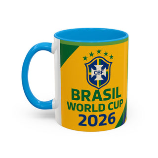 Brasil World Cup 2026 Mug | Yellow Soccer Crest, 11oz or 15oz