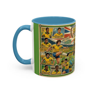 Brasil Soccer Legends Collage Mug | Accent Coffee Mug 11/15oz