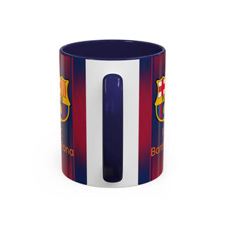 FC Barcelona Crest Coffee Mug | Accent Team Stripe Mug