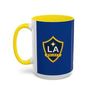 LA Galaxy Logo Accent Coffee Mug | Soccer Team Coffee Mug