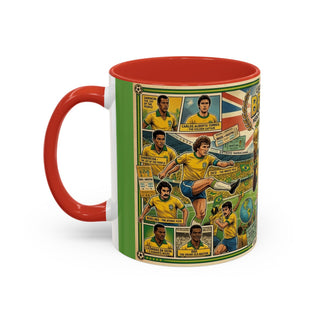 Brasil Soccer Legends Collage Mug | Accent Coffee Mug 11/15oz
