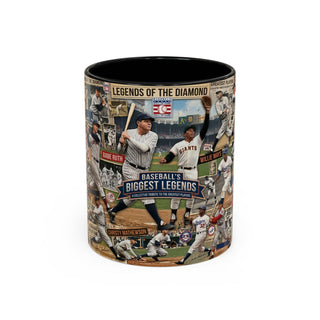 Baseball Legends Collage Mug | Accent Coffee Mug 11oz 15oz