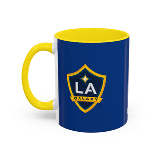 LA Galaxy Logo Accent Coffee Mug | Soccer Team Coffee Mug