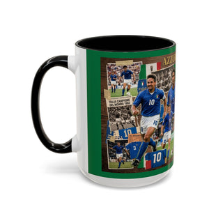 Azzurri Legends Italy Soccer Collage Accent Coffee Mug | Football Icons