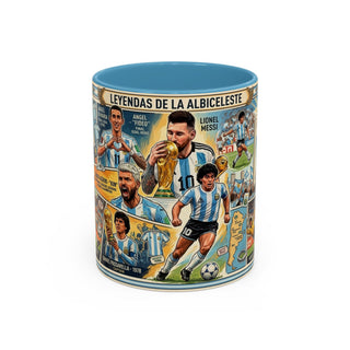 Argentina Soccer Legends Collage Mug | Accent Coffee Mug