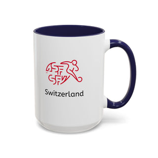 Switzerland Alpine Heritage Coffee Mug | Swiss Mountains, Edelweiss Accent