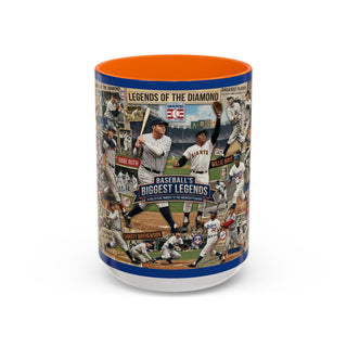 Baseball Legends Collage Mug | Accent Coffee Mug 11oz 15oz