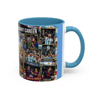 Lionel Messi Legendary Career Mug | World Cup Champion 2022 Accent Coffee Mug