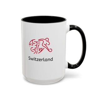 Switzerland Alpine Heritage Coffee Mug | Swiss Mountains, Edelweiss Accent