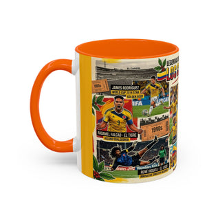 Colombian Football Legends Mug | Los Cafeteros Soccer Collage Coffee Mug