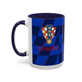 Croatia Football Crest Mug | Accent Coffee Mug 11oz 15oz