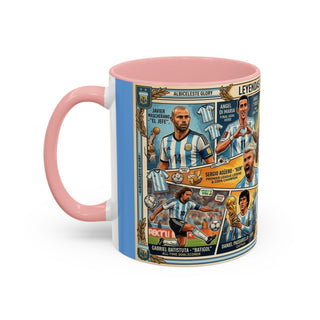 Argentina Soccer Legends Collage Mug | Accent Coffee Mug