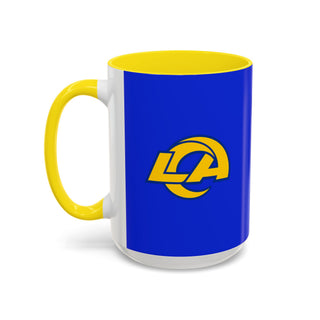 Los Angeles Rams Blue & Yellow Accent Coffee Mug — Team Logo Fan Mug