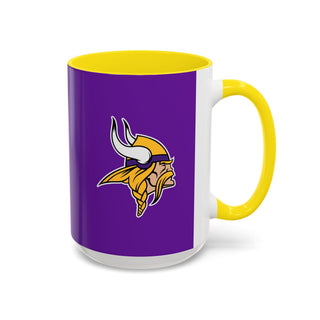Minnesota Vikings Accent Coffee Mug – Purple & Yellow Team Logo 11/15oz
