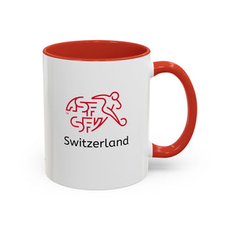 Switzerland Alpine Heritage Coffee Mug | Swiss Mountains, Edelweiss Accent