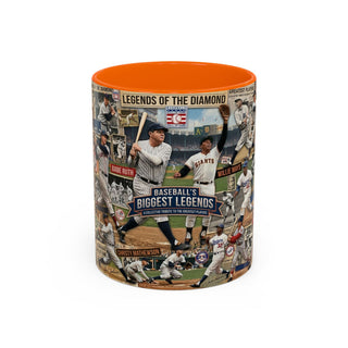 Baseball Legends Collage Mug | Accent Coffee Mug 11oz 15oz