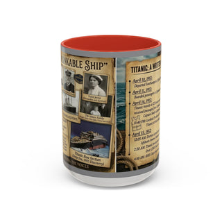 Titanic History Timeline Mug | Accent Coffee Mug