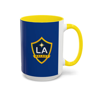 LA Galaxy Logo Accent Coffee Mug | Soccer Team Coffee Mug