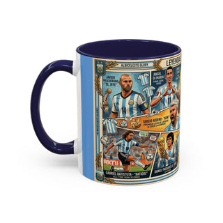 Argentina Soccer Legends Collage Mug | Accent Coffee Mug