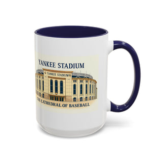 Yankee Stadium Illustration Accent Coffee Mug | Baseball Fan, Sports Collectible