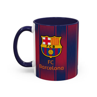FC Barcelona Crest Coffee Mug | Accent Team Stripe Mug