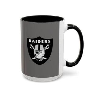 Las Vegas Raiders Logo Accent Coffee Mug — Team Logo Coffee Mug (11/15 oz)