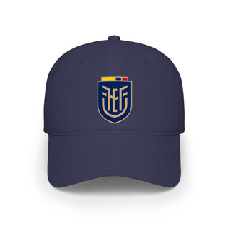 Ecuador Football Crest Printed Low Profile Cap | Navy Football Cap