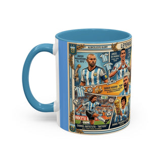 Argentina Soccer Legends Collage Mug | Accent Coffee Mug
