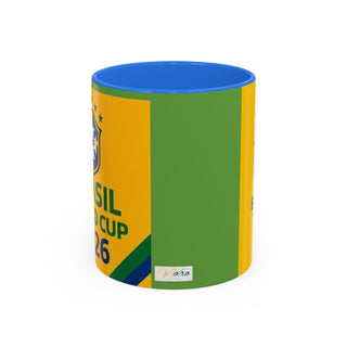 Brasil World Cup 2026 Mug | Yellow Soccer Crest, 11oz or 15oz