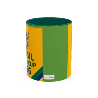 Brasil World Cup 2026 Mug | Yellow Soccer Crest, 11oz or 15oz