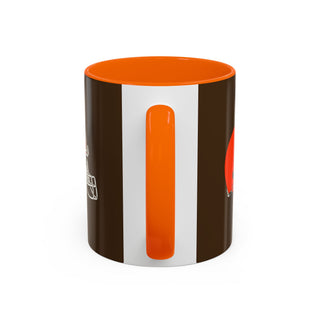 Cleveland Browns Helmet Accent Coffee Mug — Brown & Orange NFL Fan Gift (11/15oz)