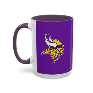 Minnesota Vikings Accent Coffee Mug – Purple & Yellow Team Logo 11/15oz