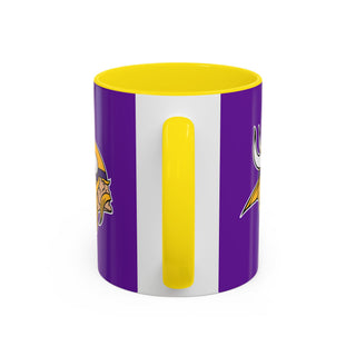 Minnesota Vikings Accent Coffee Mug – Purple & Yellow Team Logo 11/15oz